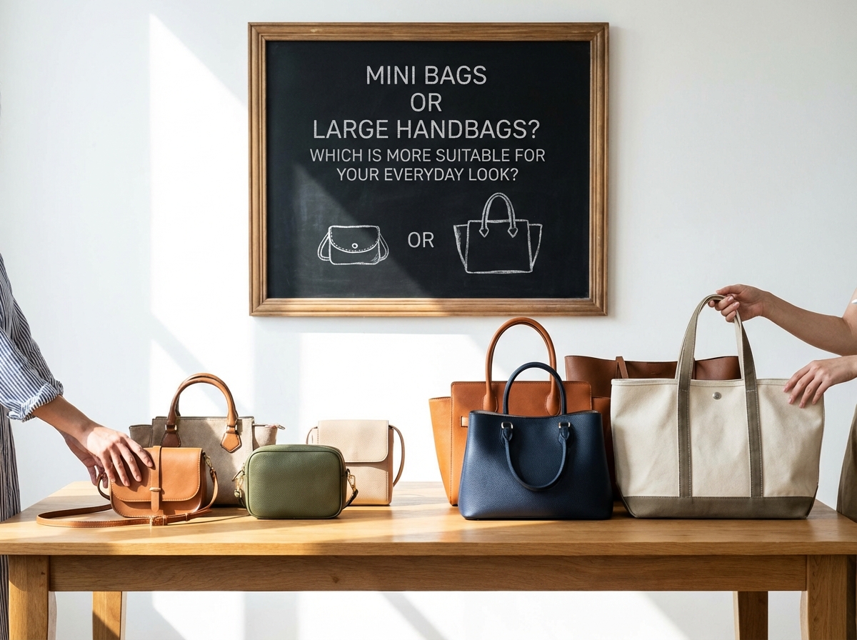 حقائب يد صغيرة (Mini sacs) أم كبيرة؟ أيهما الأنسب لإطلالتك اليومية؟