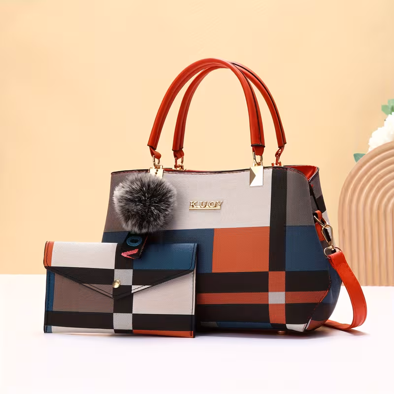 حقيبة يد مزيج مثالي بين الجرأة والأناقة التي تجمع بين التصميم الهندسي والراحة العملية